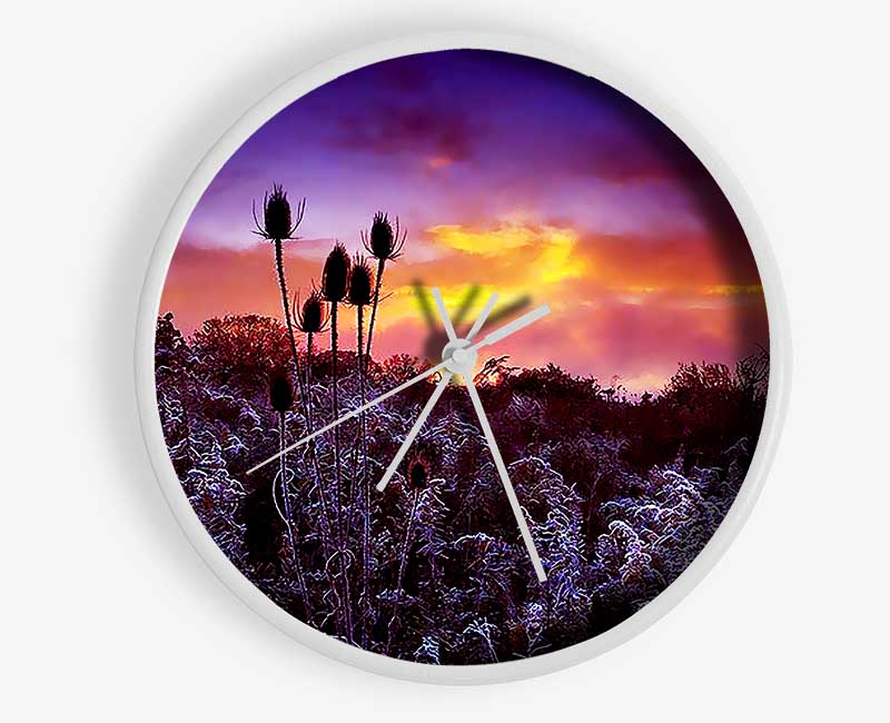 Winter Skies Clock - Wallart-Direct UK
