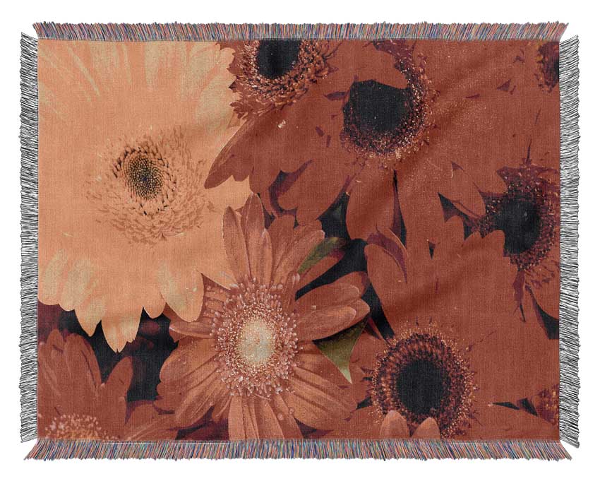 Gerbera Galore Woven Blanket