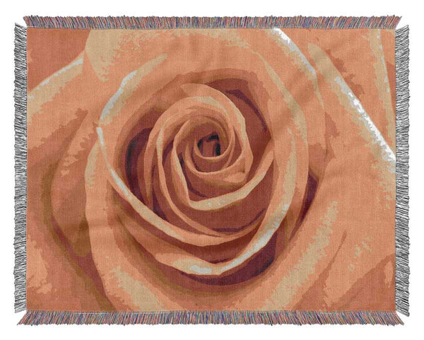 Golden Rose Close-Up Woven Blanket