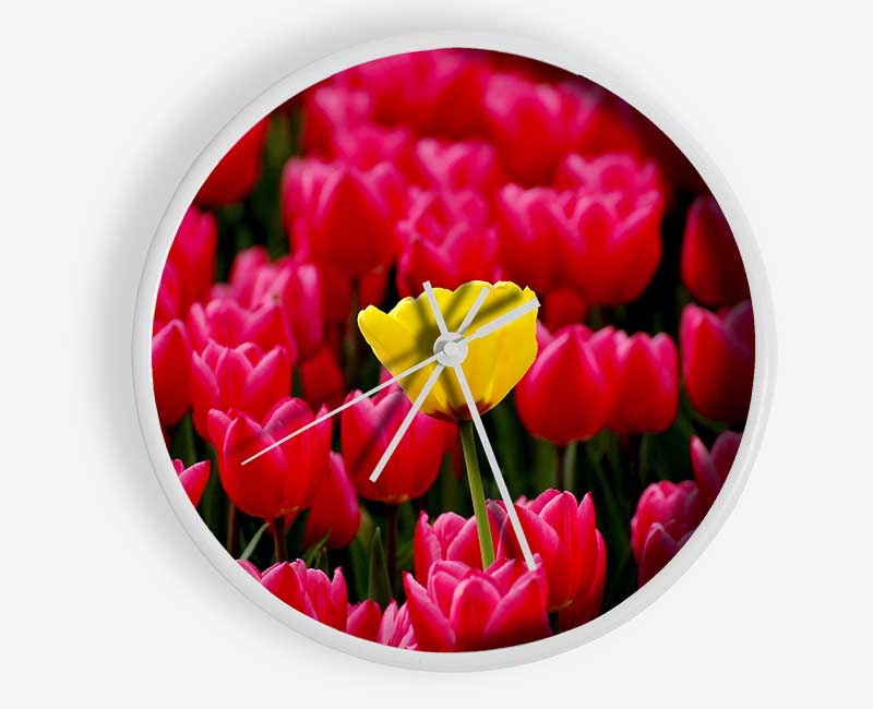 Tulips Strenth Clock - Wallart-Direct UK