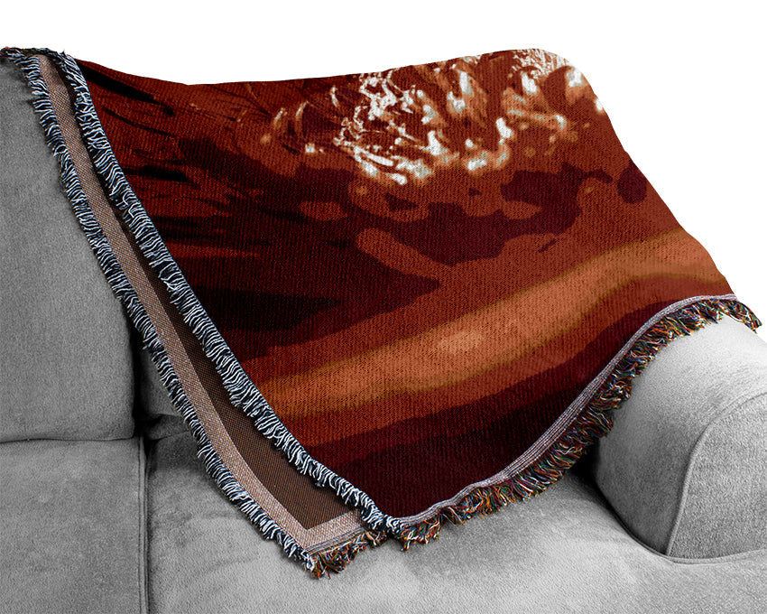 Red Centre Woven Blanket