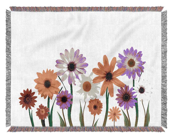Garden Flower Party Woven Blanket