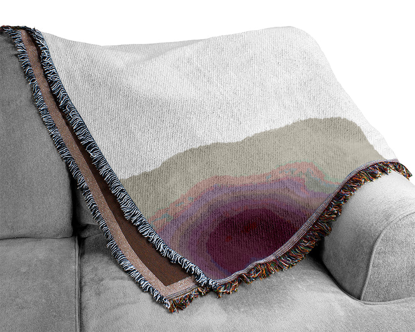 Stunning Cerise Winter Flowers Woven Blanket