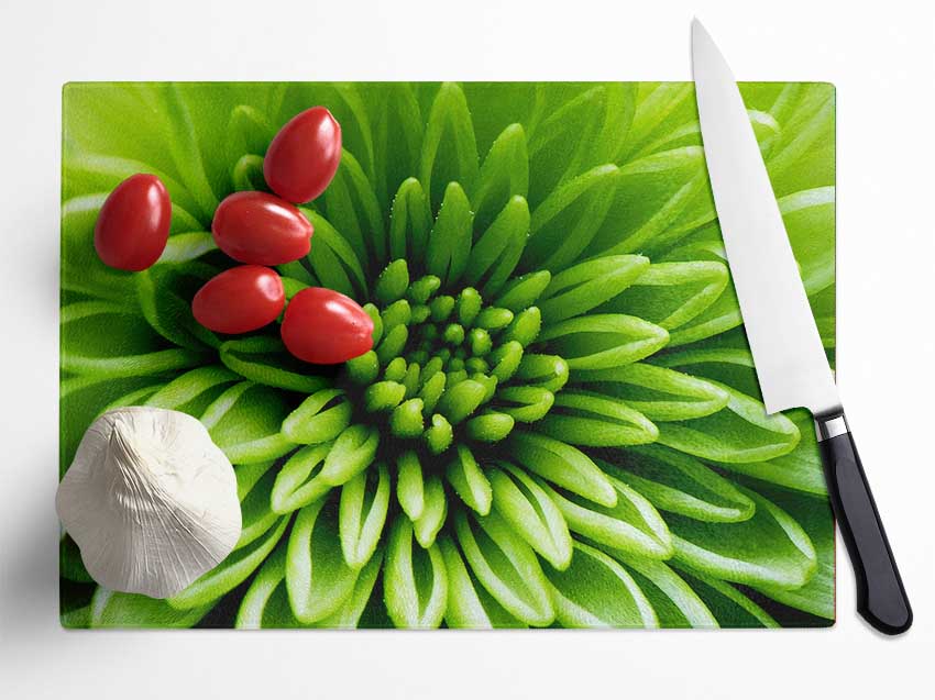 Green Centre Glass Chopping Board