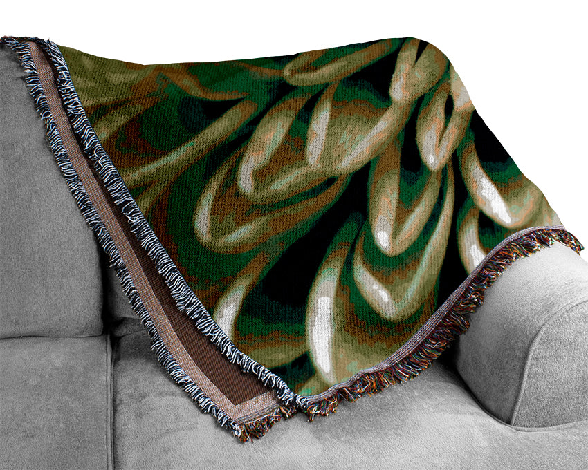 Green Centre Woven Blanket