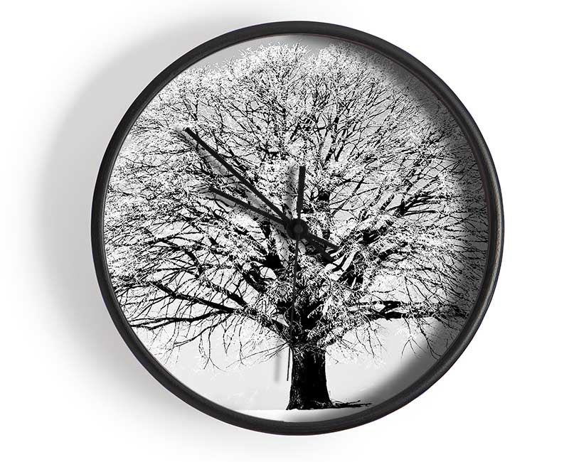 Winter Tree B n W Clock - Wallart-Direct UK