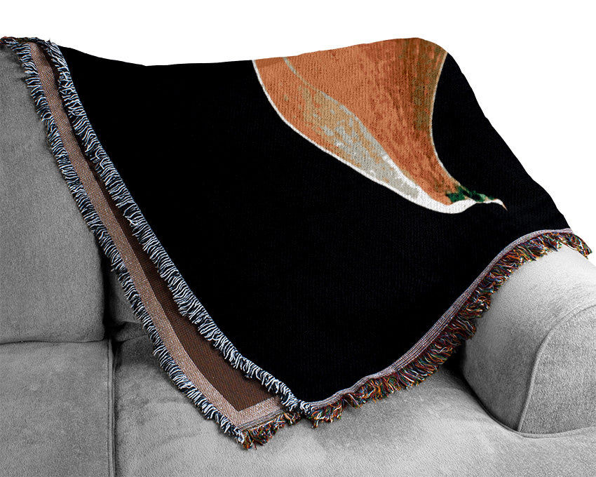 Stunning Night Lily Woven Blanket