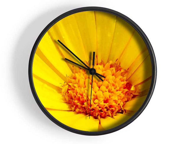 Golden Yellow Daisy Clock - Wallart-Direct UK