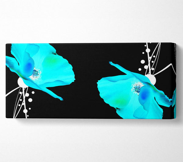 Blauer Mohn abstrakt