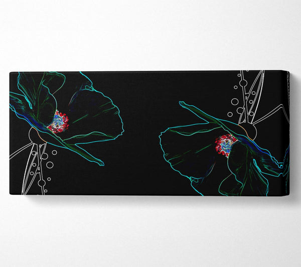 Abstraktes Neonblumenmuster 09
