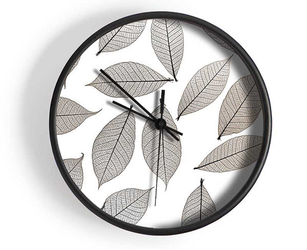 Leaves Power Clock - Wallart-Direct UK
