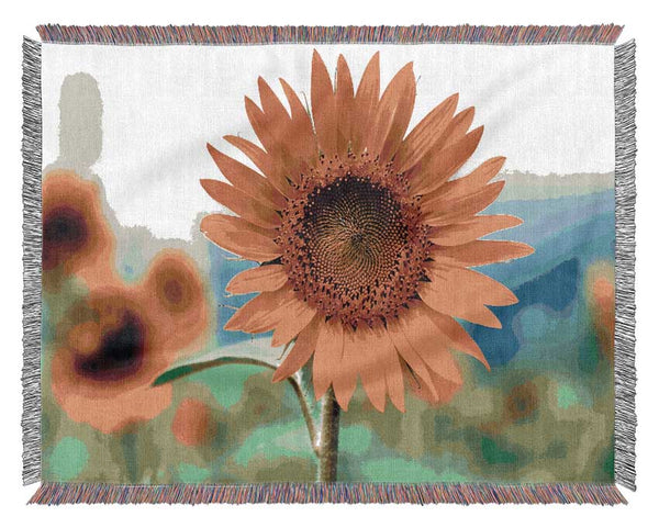 Morning Sunflower Woven Blanket