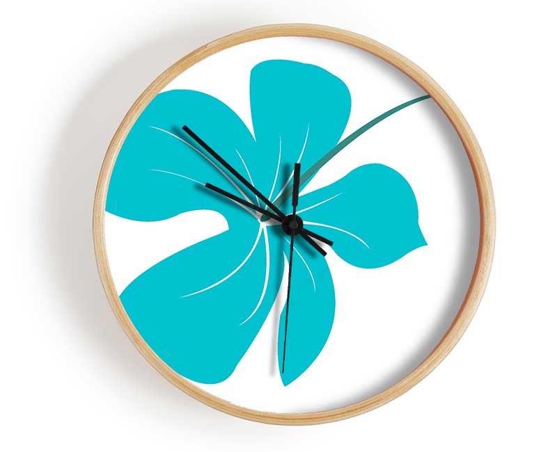 Blue Bloom Clock - Wallart-Direct UK