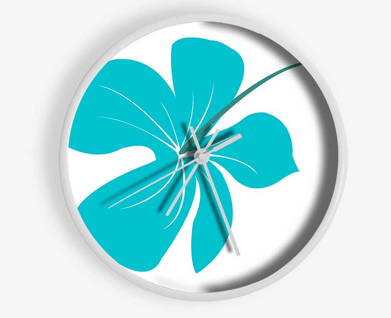 Blue Bloom Clock - Wallart-Direct UK