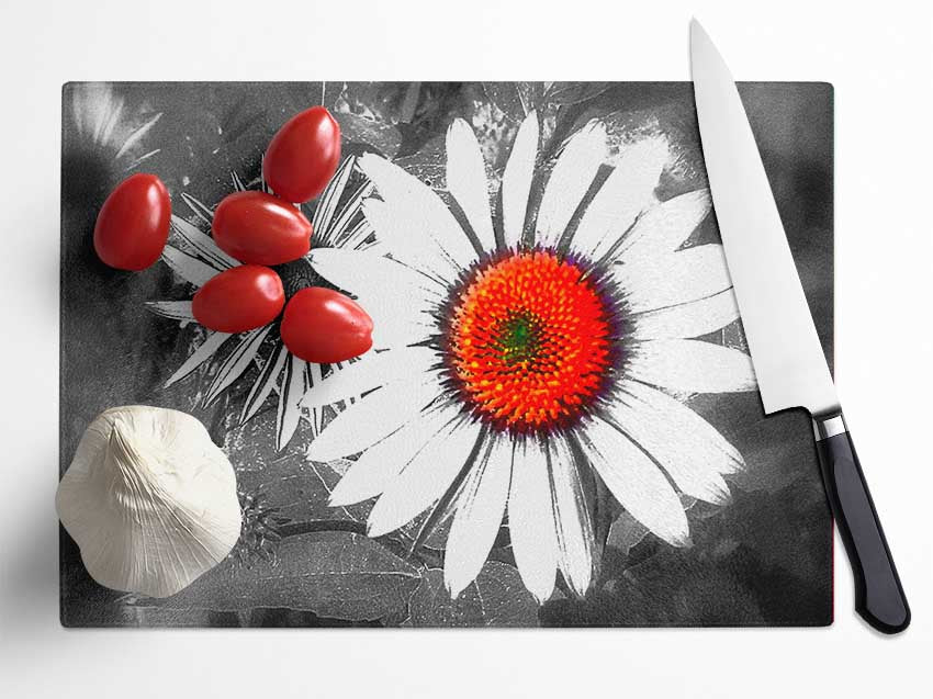 Daisy Centre Glass Chopping Board