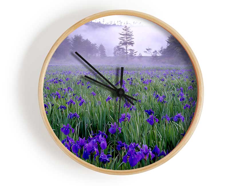 Bluebell Mist Clock - Wallart-Direct UK