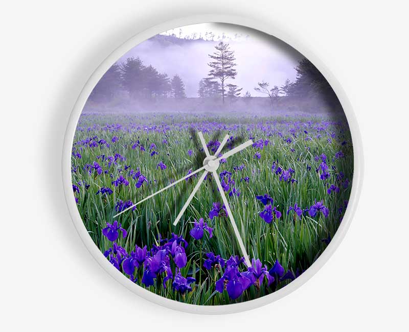 Bluebell Mist Clock - Wallart-Direct UK