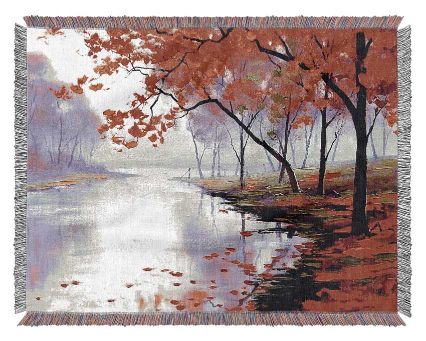 Autumn Lake Woven Blanket
