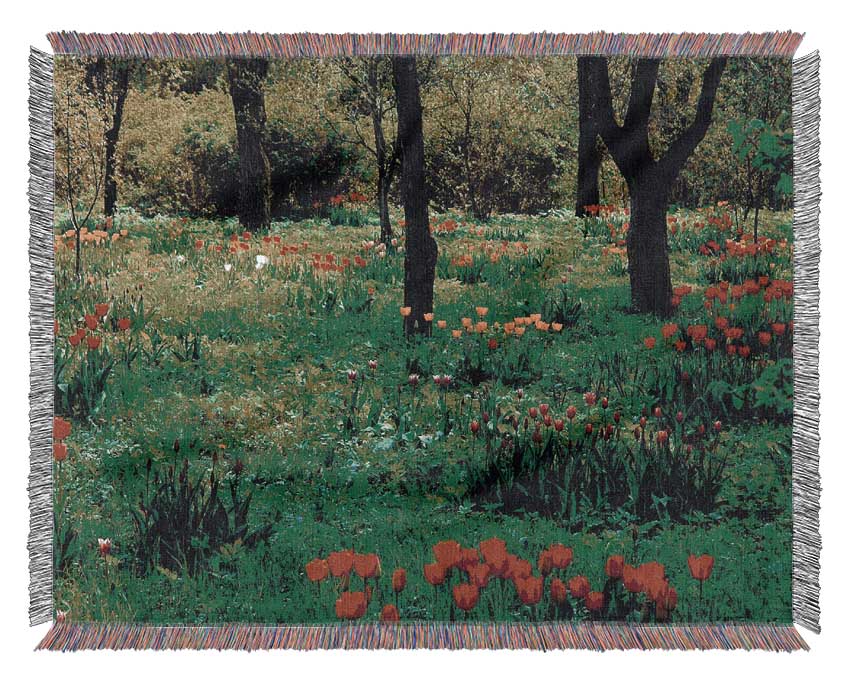 Tulip Woodland Woven Blanket