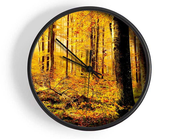 German Forest In Autumn Clock - Wallart-Direct UK