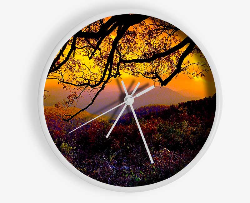 Autumn Dusk Clock - Wallart-Direct UK