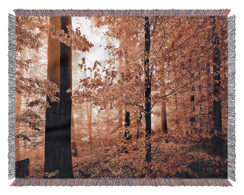 Beautiful Autumn Foliage Woven Blanket