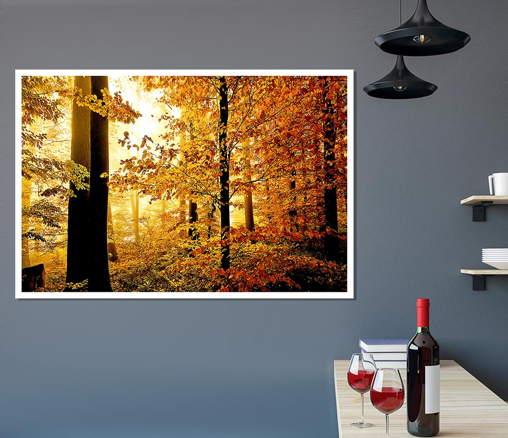 Beautiful Autumn Foliage Print Poster Wall Art
