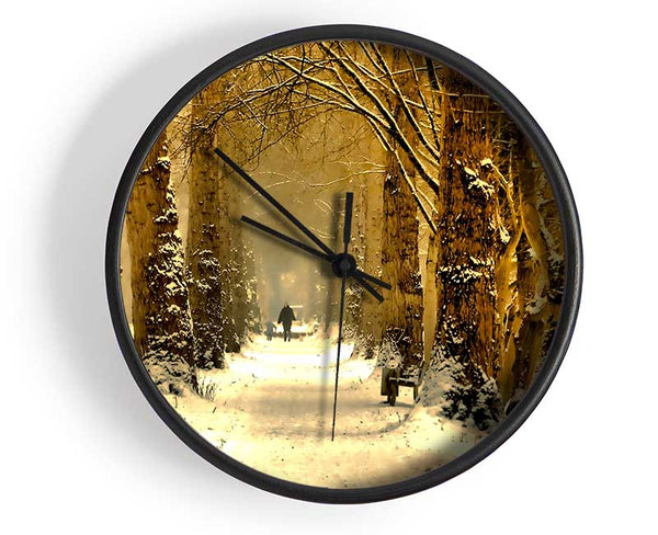 Beautiful Tree Passage Winter Clock - Wallart-Direct UK