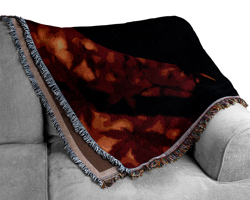 Tree Trunk Autumn Woven Blanket