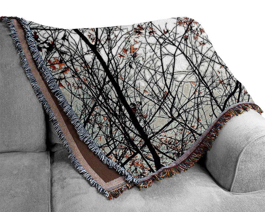 Trees In The Sky Woven Blanket