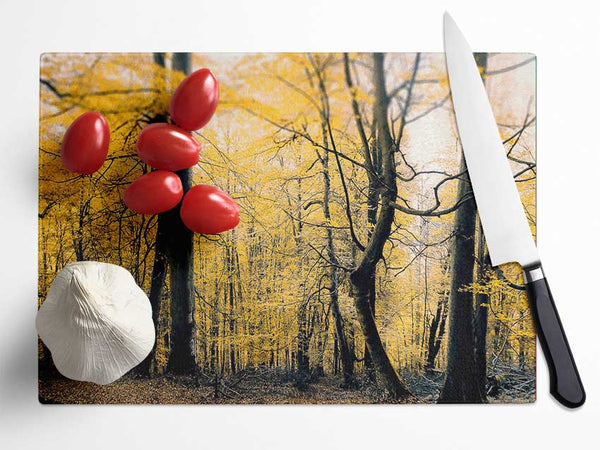 Alone In The Jungle Glass Chopping Board