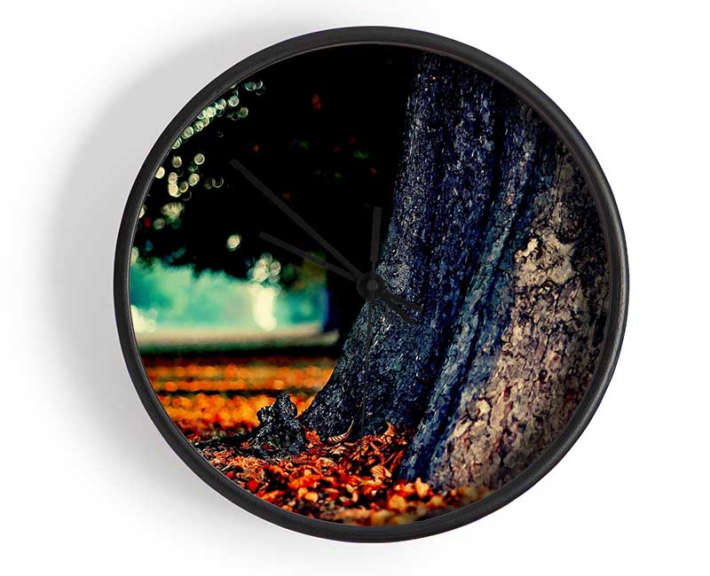 Tree Trunk In Autumn Clock - Wallart-Direct UK