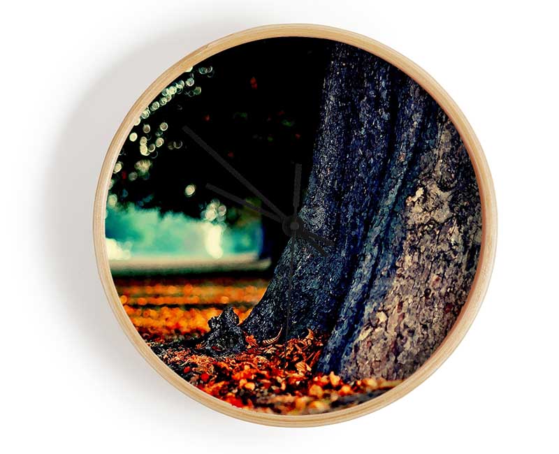 Tree Trunk In Autumn Clock - Wallart-Direct UK