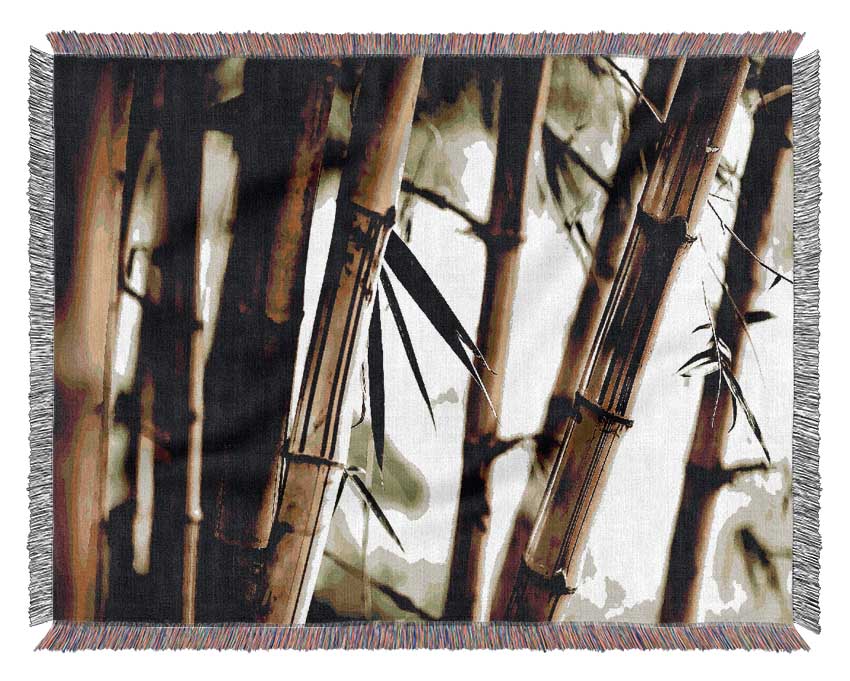 Bamboo Stalks Woven Blanket