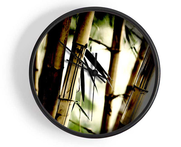 Bamboo Stalks Clock - Wallart-Direct UK