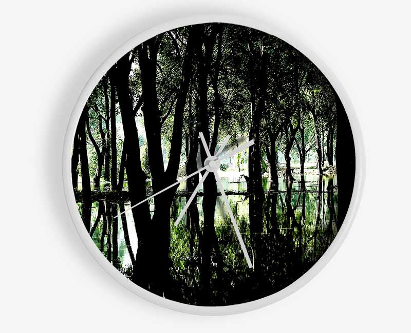 Swamp Forest Clock - Wallart-Direct UK