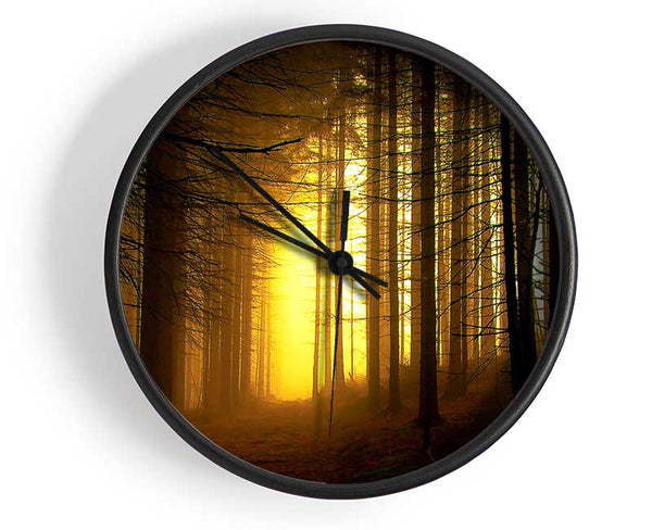Golden Forest Light Clock - Wallart-Direct UK