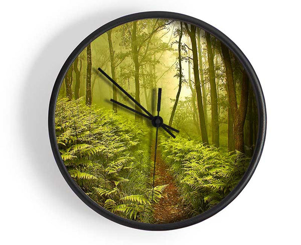 Green Forest Path Clock - Wallart-Direct UK