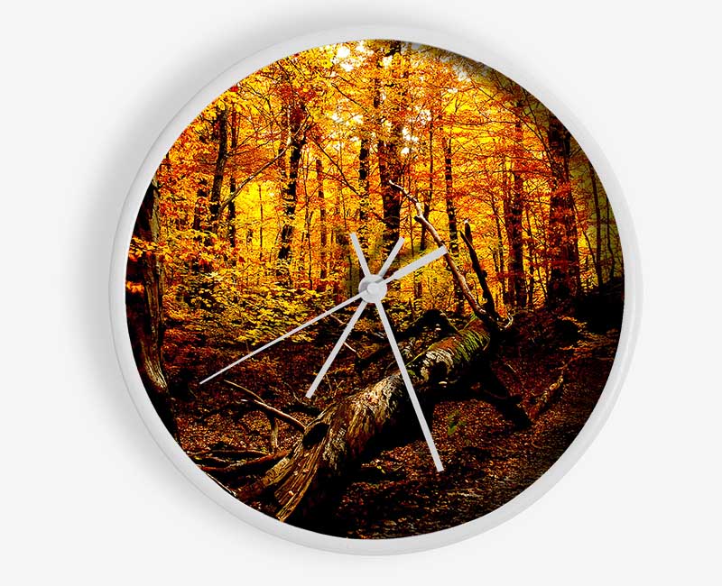 Autumn Forest Seat Clock - Wallart-Direct UK