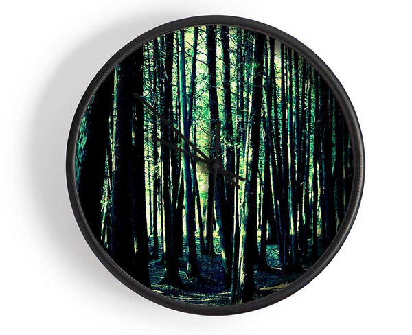 Emerald Green Woodland Clock - Wallart-Direct UK