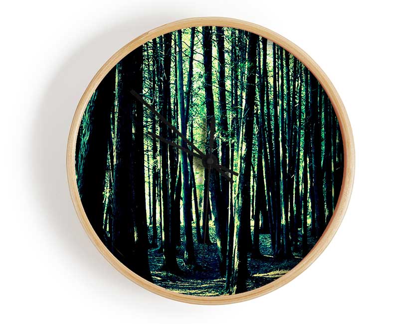 Emerald Green Woodland Clock - Wallart-Direct UK