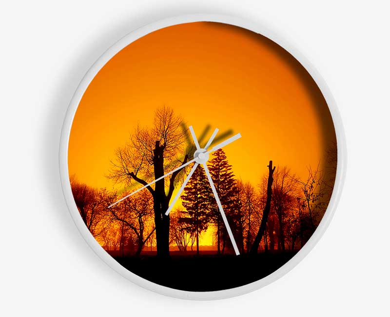 The Forest Aglow Clock - Wallart-Direct UK