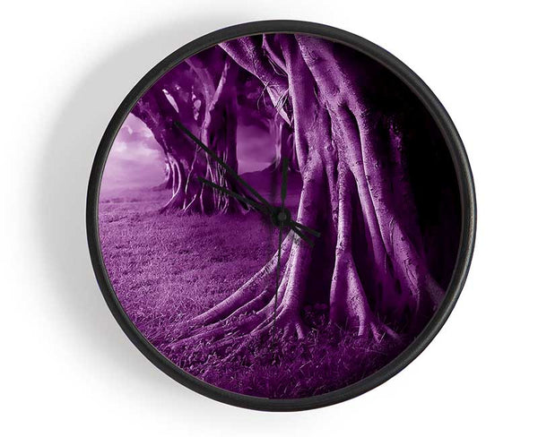 Purple Forest Clock - Wallart-Direct UK