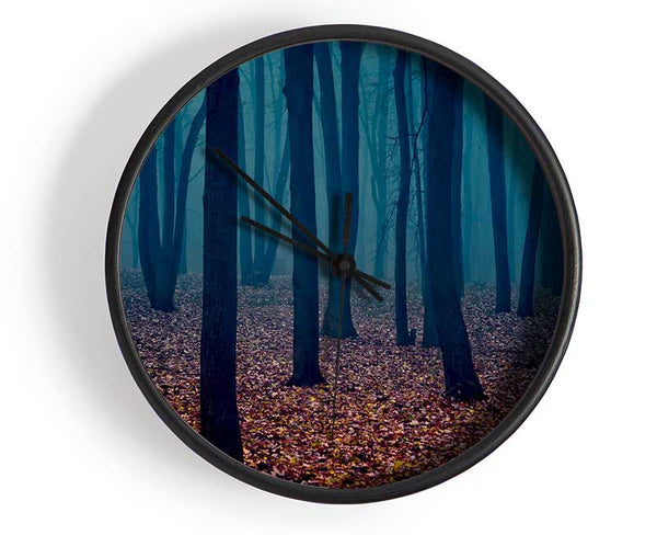 Dark Forest Mist Clock - Wallart-Direct UK