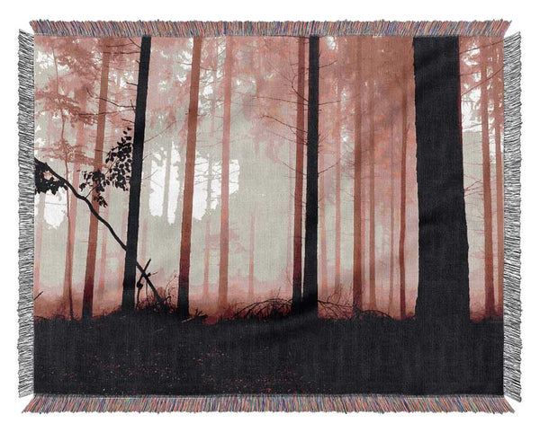 Mauve Forest Mist Woven Blanket