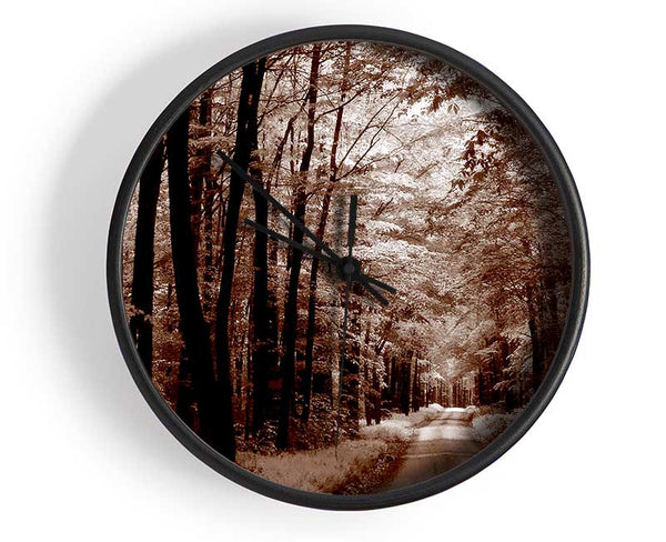 The Brown Forest Road Clock - Wallart-Direct UK