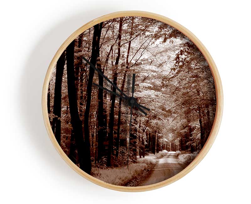 The Brown Forest Road Clock - Wallart-Direct UK