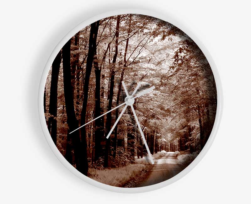 The Brown Forest Road Clock - Wallart-Direct UK