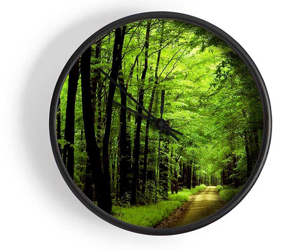 Green Tree Road Clock - Wallart-Direct UK