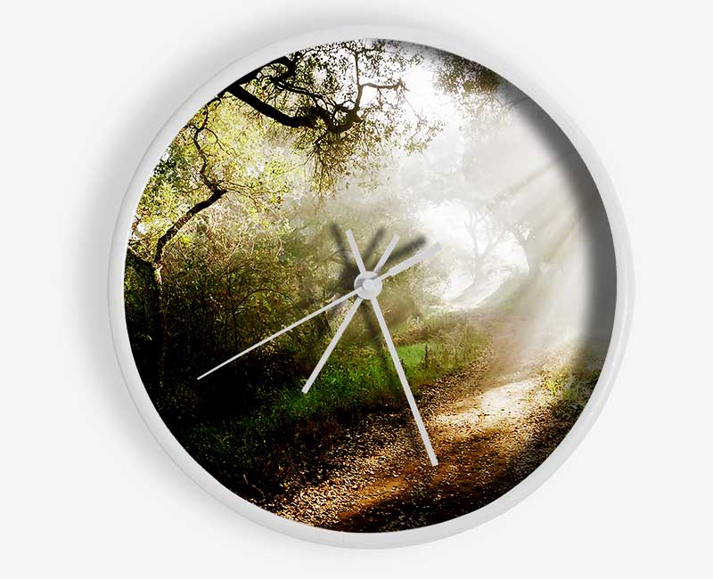 Forest Sunlight Walk Clock - Wallart-Direct UK